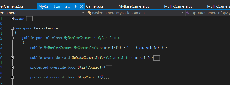 C# Winform框架视觉程序中,如何用多态方法实现对海康和Basler相机的调用