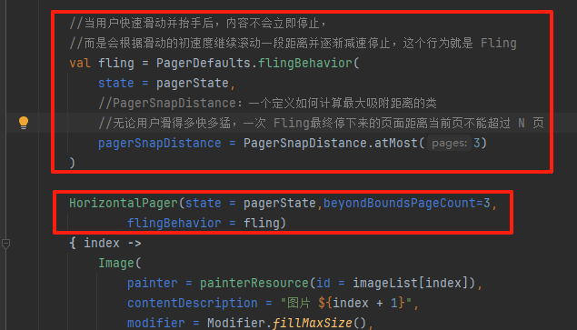 Jetpack Compose 分页器Pager——轮播图(指示器,手动/自动翻页,翻页动画过渡,本地/网络加载图片,最大滚动页数限制)