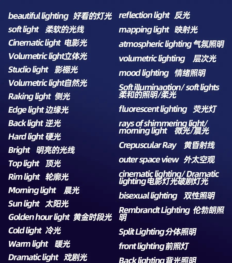 这大概就是全网都在找的SD灯光提示词吧