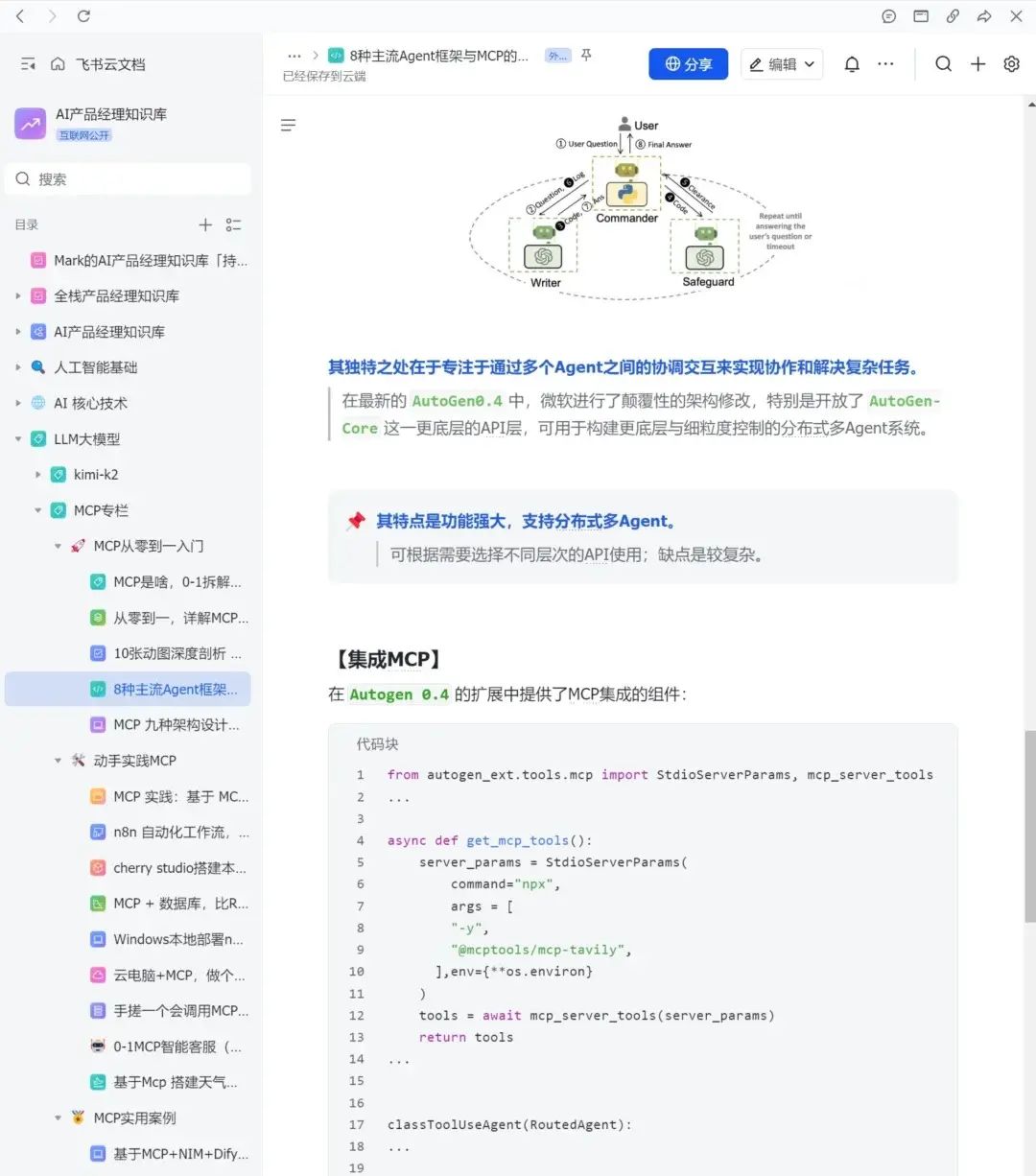 复习一下8种主流Agent框架