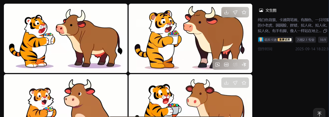 【教学类-36-14】20250915（通义万相）万相2.1专业“萌系卡通《牛虎乐园》（小2班成长故事）