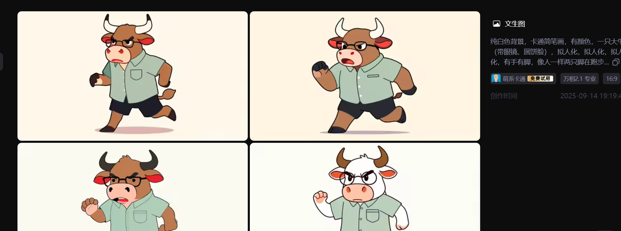 【教学类-36-14】20250915（通义万相）万相2.1专业“萌系卡通《牛虎乐园》（小2班成长故事）