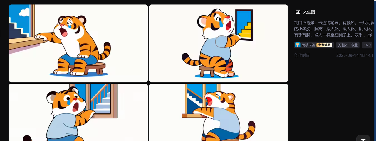 【教学类-36-14】20250915（通义万相）万相2.1专业“萌系卡通《牛虎乐园》（小2班成长故事）