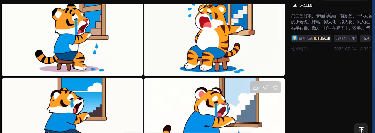 【教学类-36-14】20250915（通义万相）万相2.1专业“萌系卡通《牛虎乐园》（小2班成长故事）