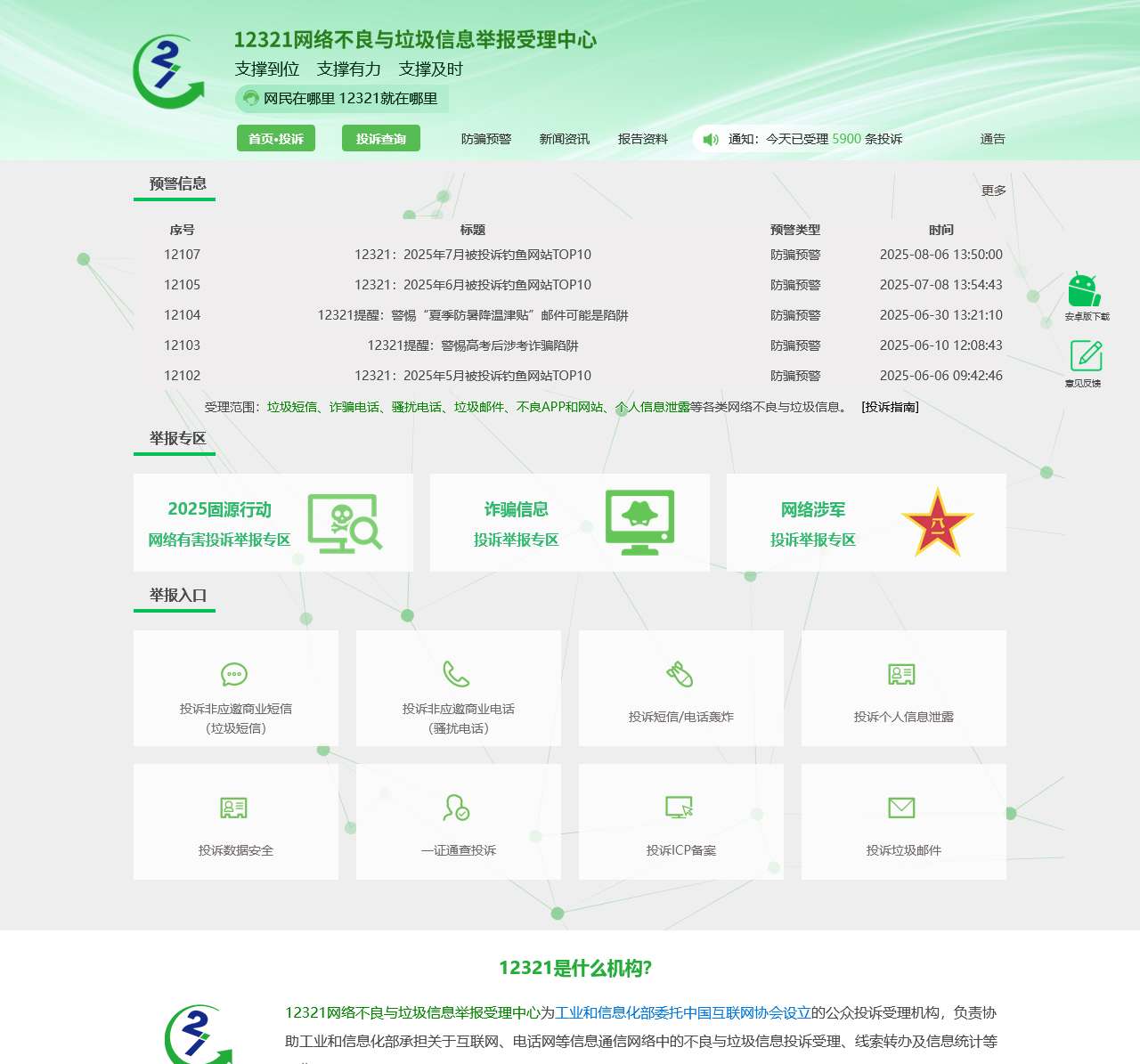 12321网络不良与垃圾信息举报受理中心
