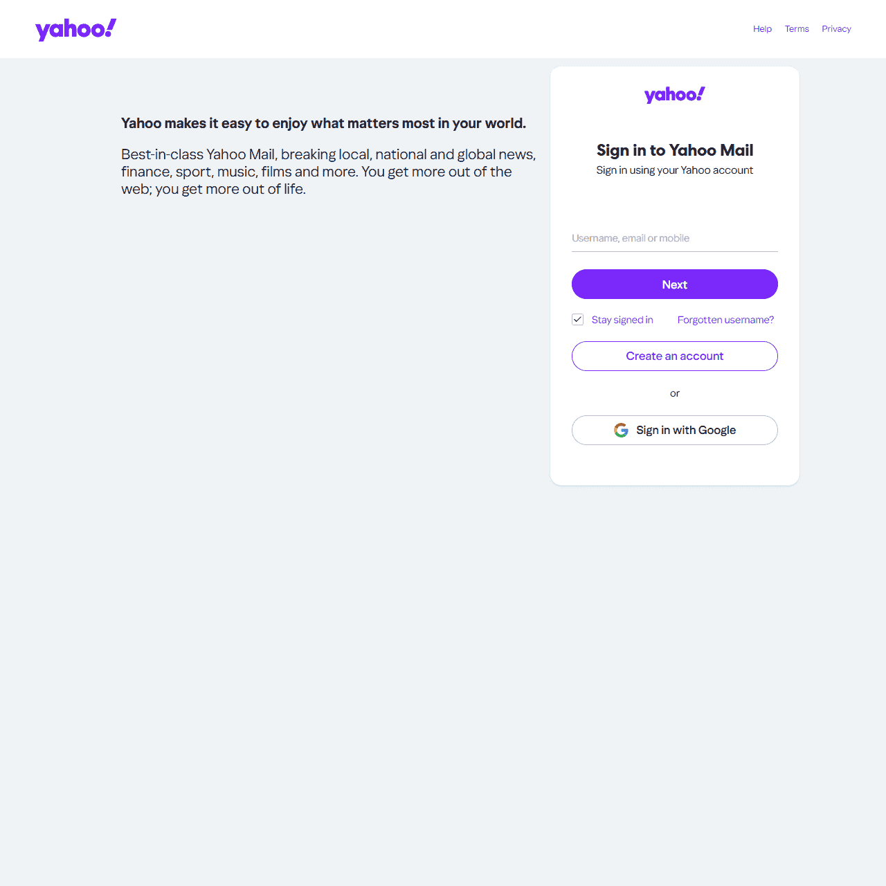 Log in - Sign in to Yahoo