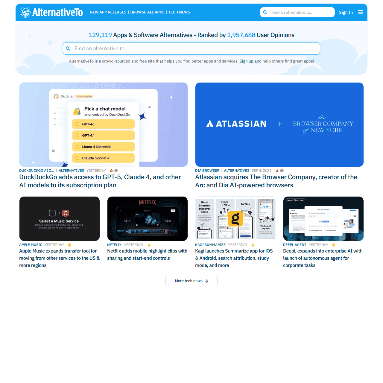 AlternativeTo - Crowdsourced software recommendations | AlternativeTo