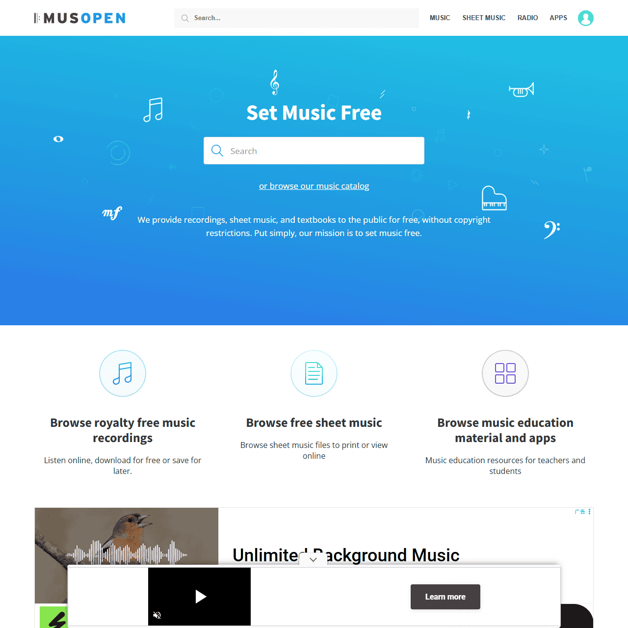 Free Sheet Music, Royalty Free & Public Domain Music | Musopen