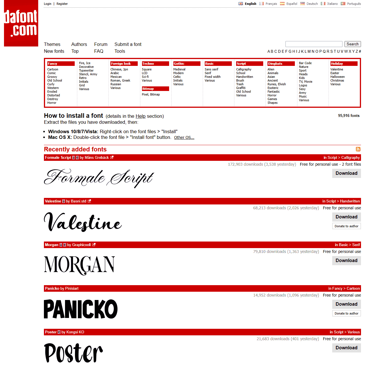 DaFont - Download fonts