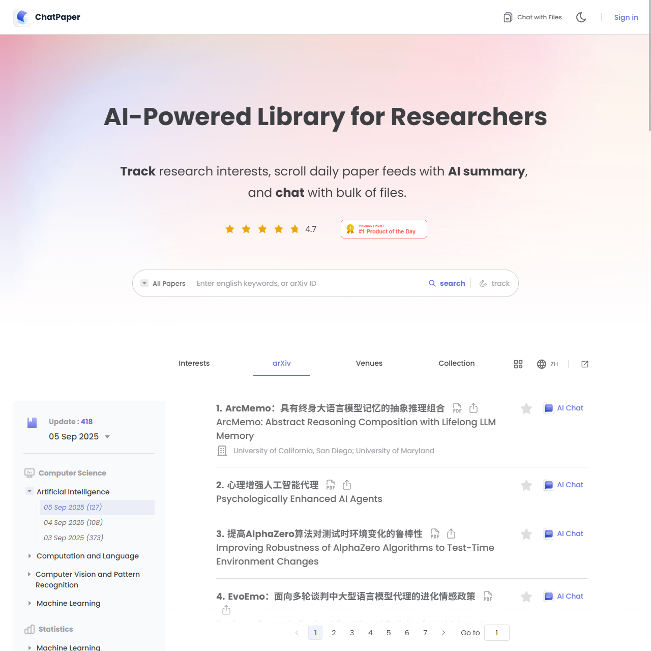 ChatPaper: Explore and AI Chat with the Academic Papers