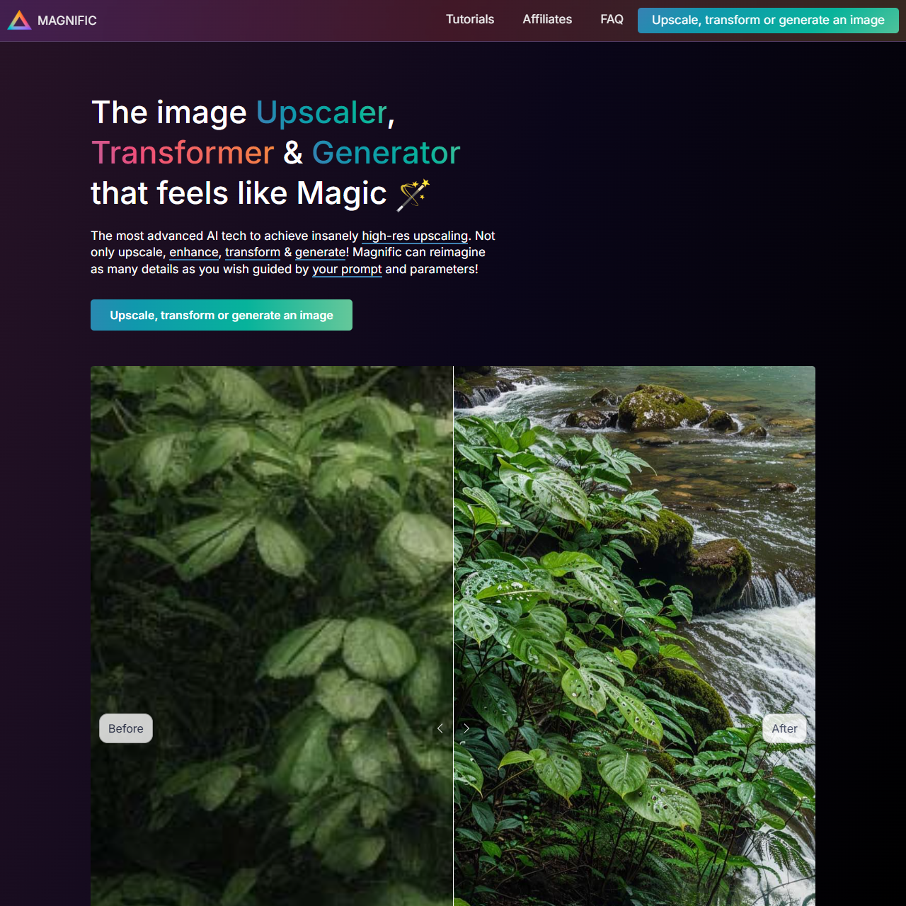 Magnific AI — The magic image Upscaler & Enhancer