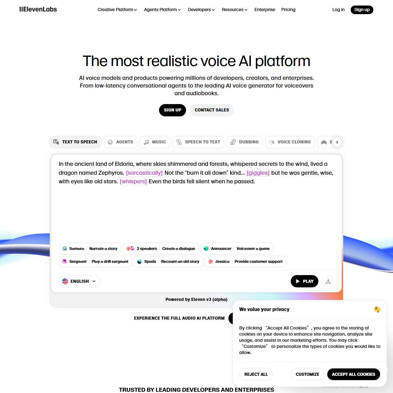 Free Text to Speech & AI Voice Generator | ElevenLabs