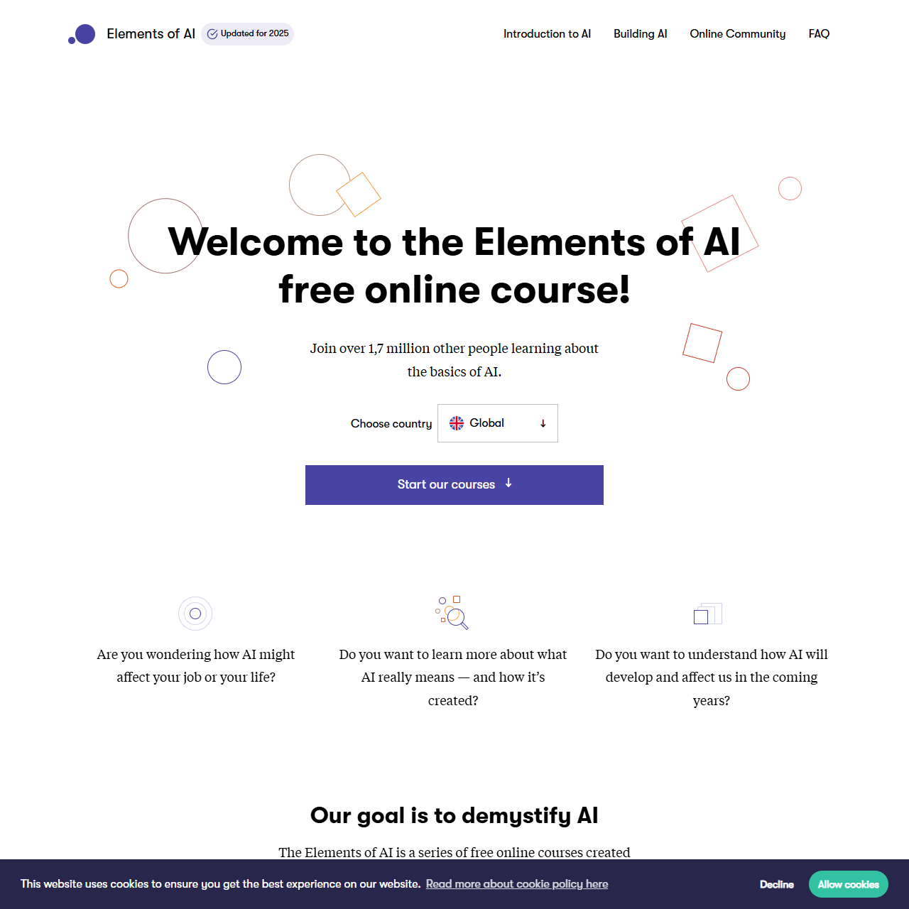 A free online introduction to artificial intelligence for non