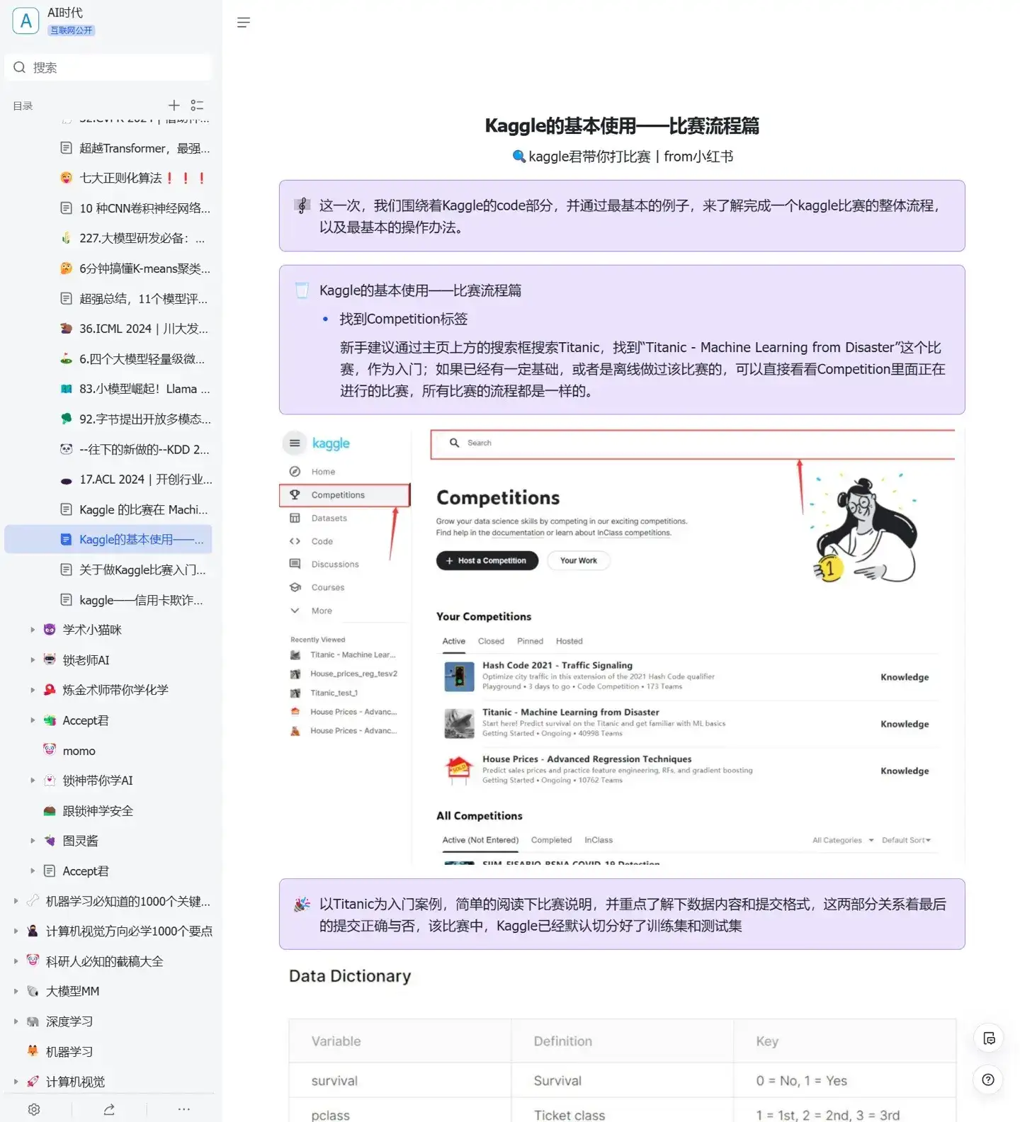 Kaggle的基本使用比赛流程篇