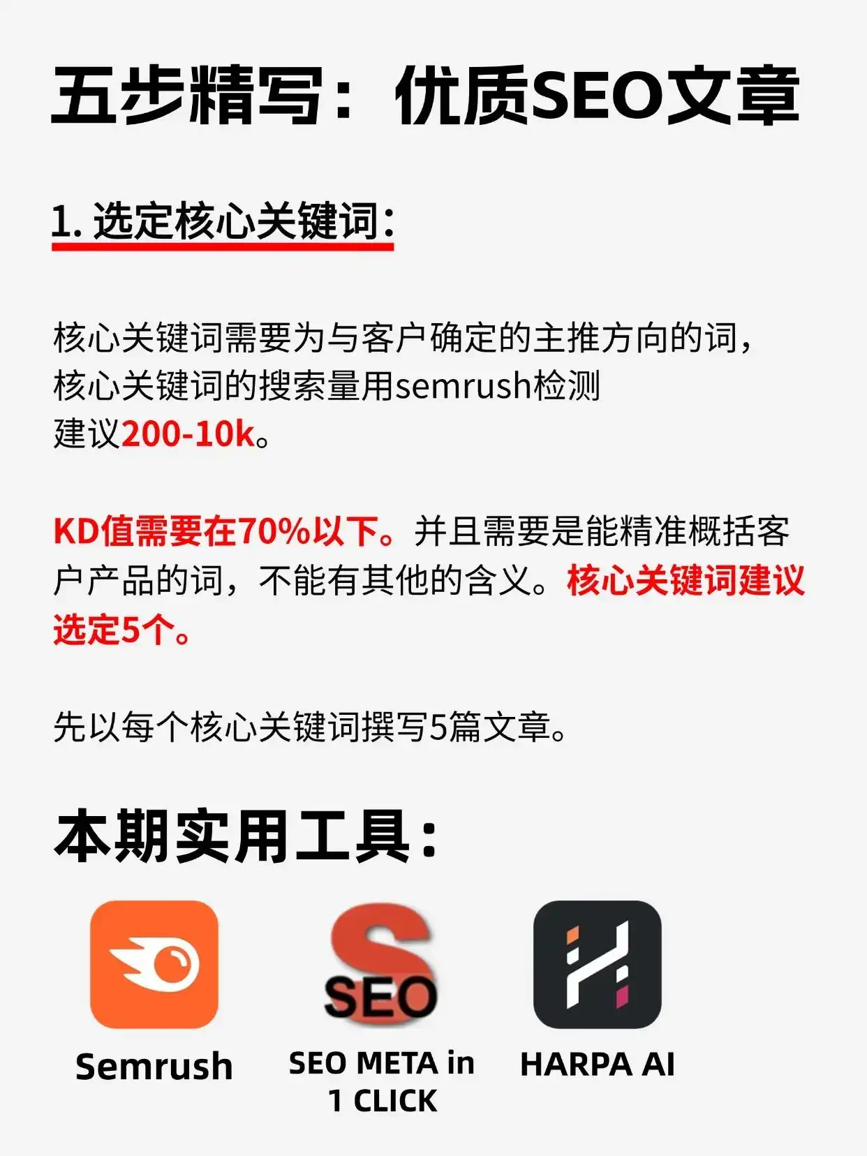五步写出优质SEO文章(附AI指令)