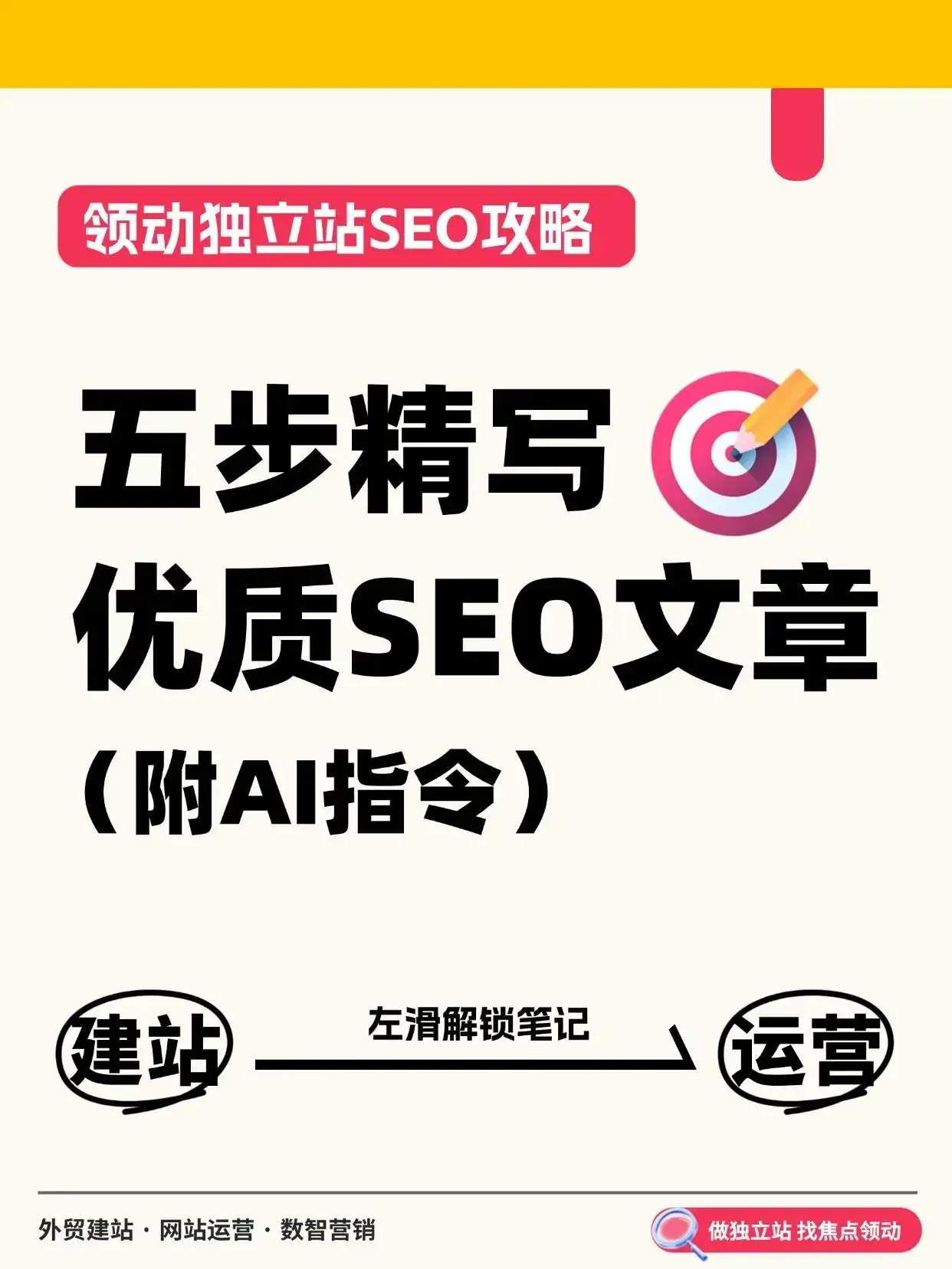 五步写出优质SEO文章(附AI指令)