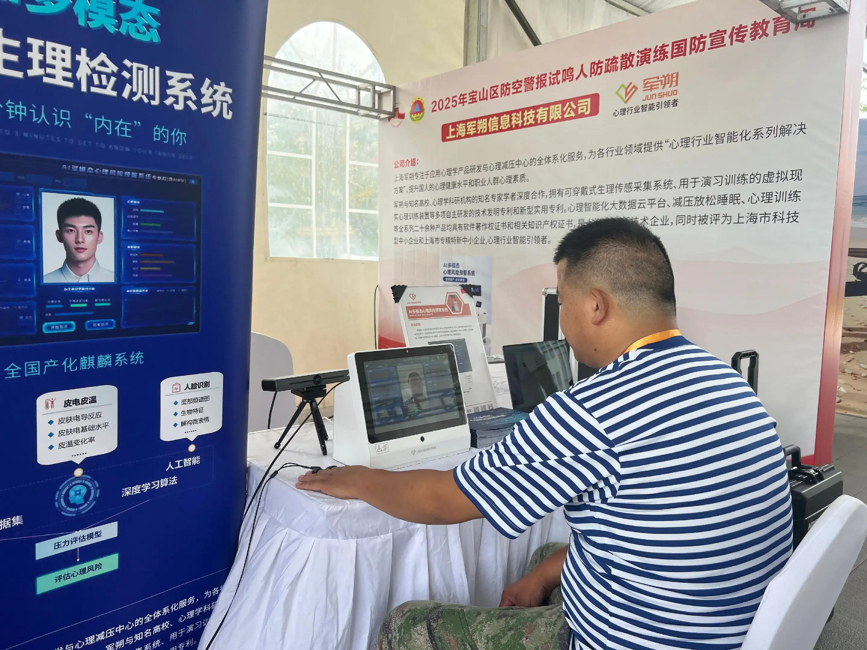 为阅兵服务的AI多模态生理心理检测设备