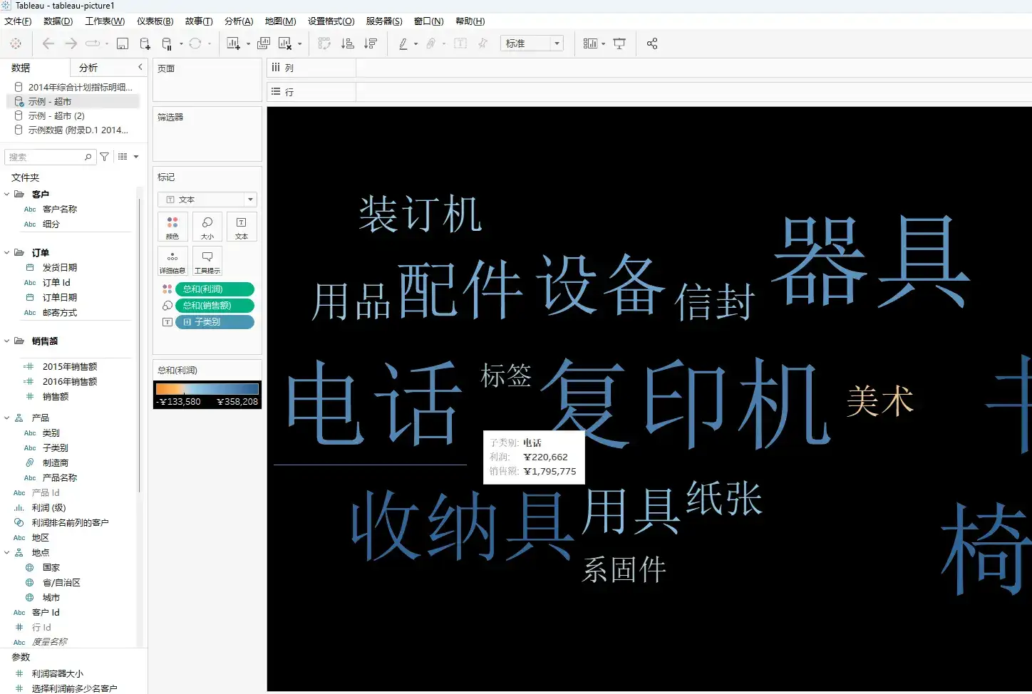 Tableau数据可视化实现