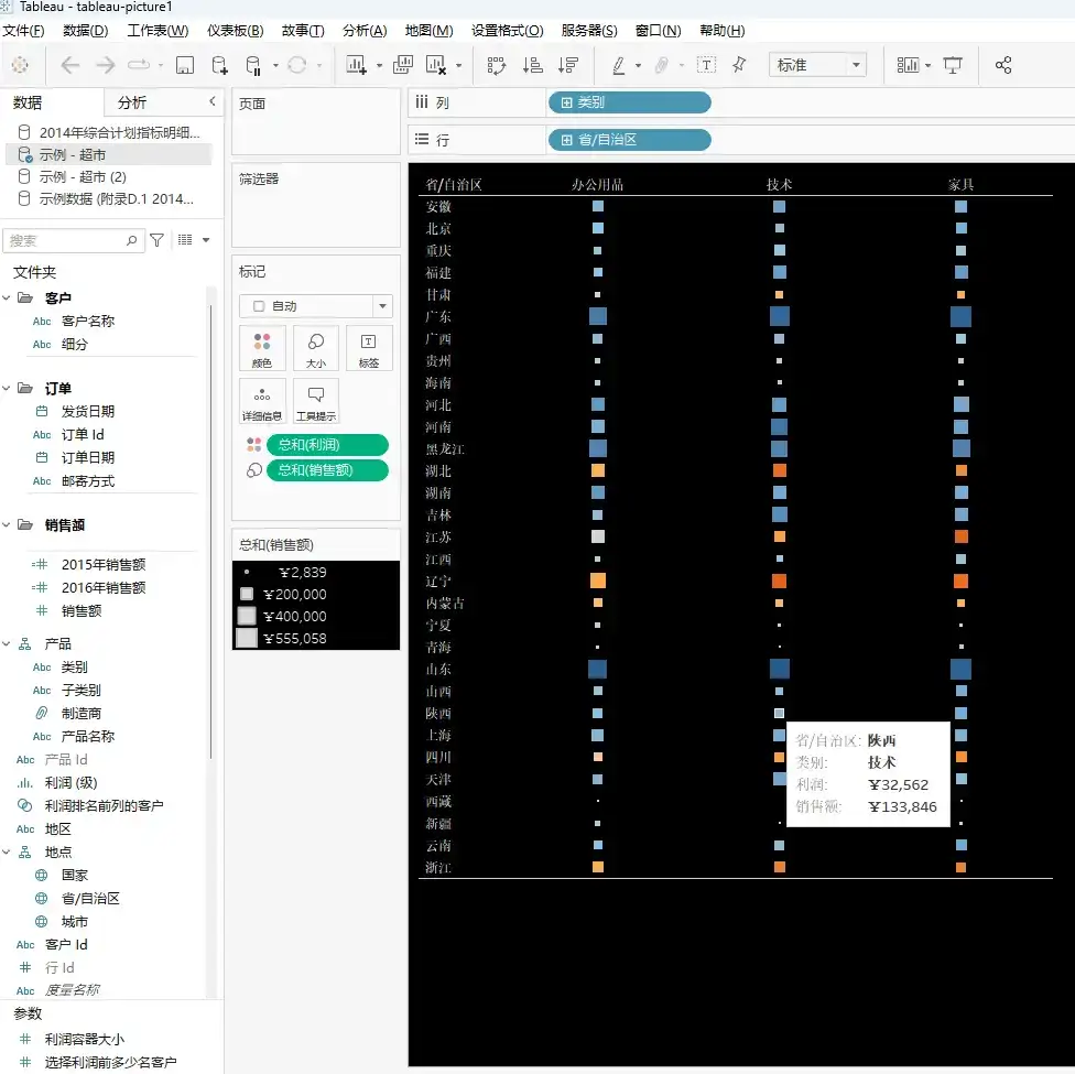 Tableau数据可视化实现