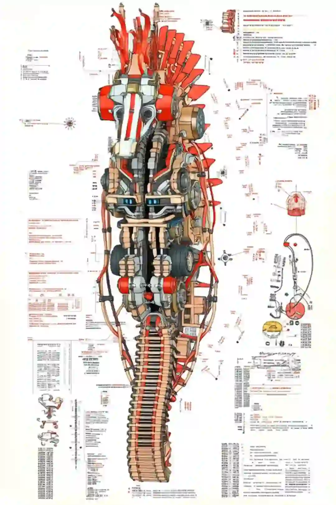 Midjourney—360度机械骨骼⚙️