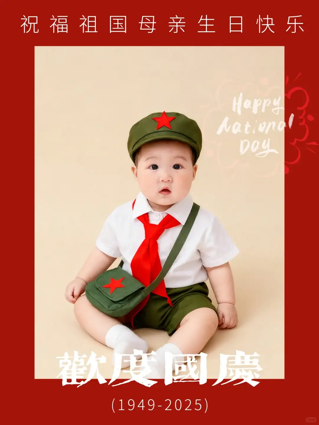 🇨🇳国庆宝宝照2.0版（附免费修图教程）