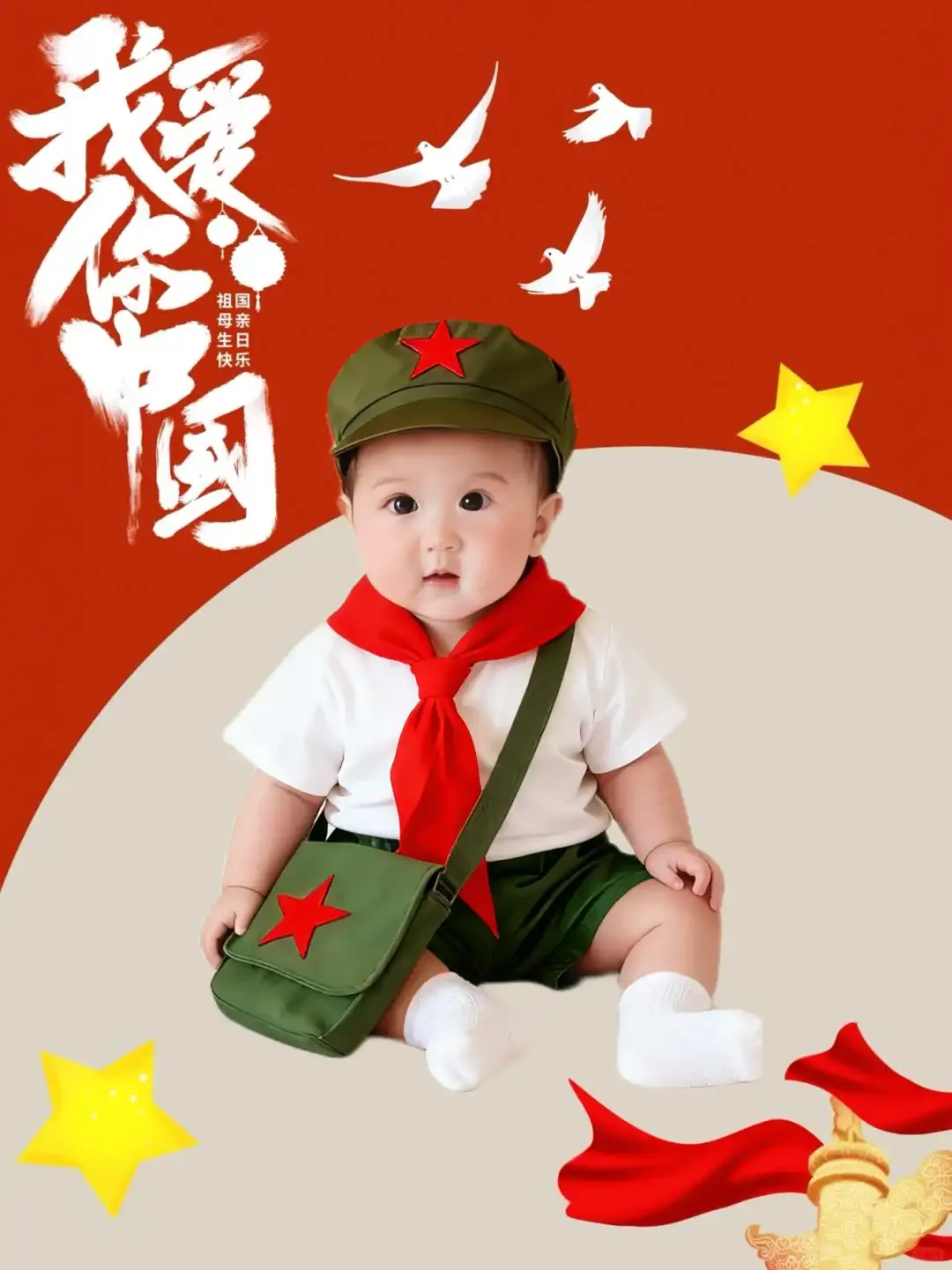 🇨🇳国庆宝宝照2.0版（附免费修图教程）