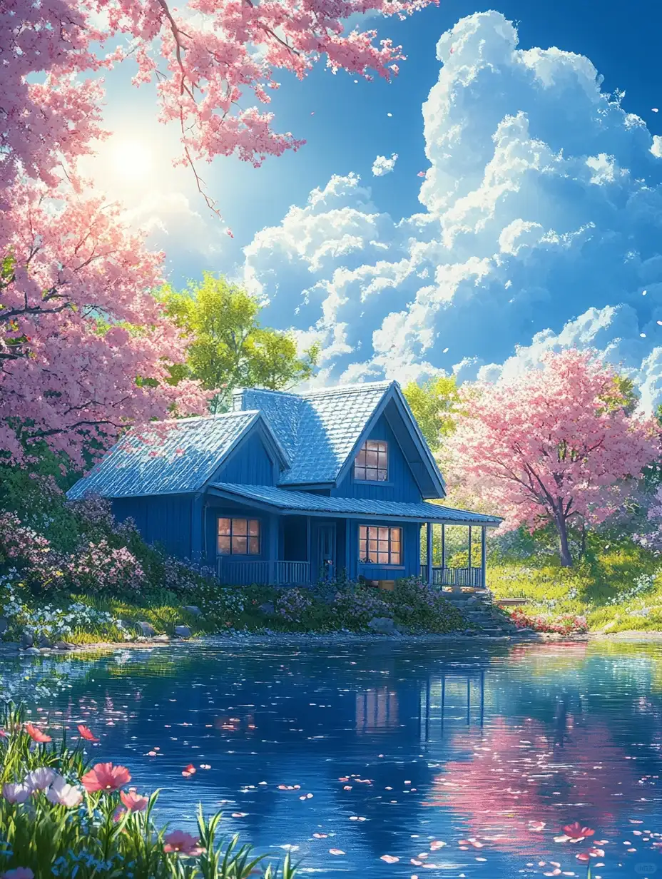 【Midjourney】咒语分享第3篇：湖边小屋