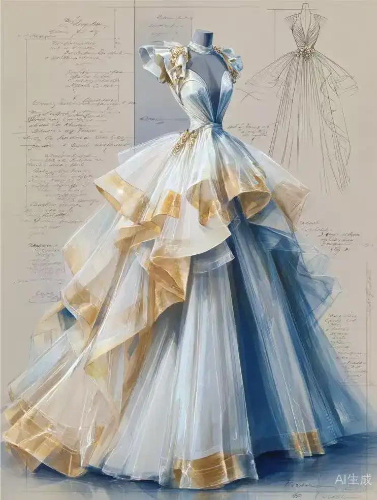 Midjourney——礼服设计线稿