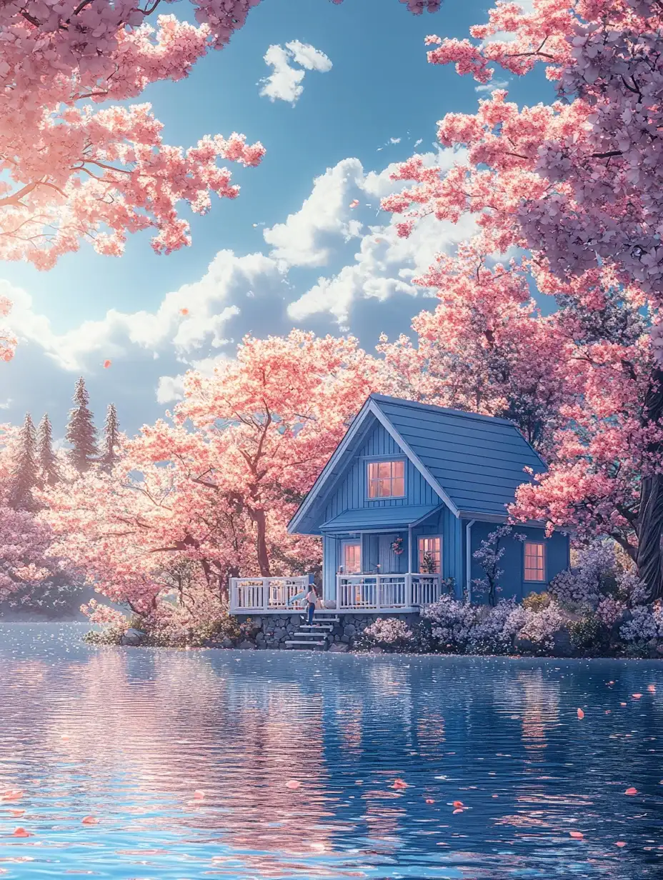 【Midjourney】咒语分享第3篇：湖边小屋