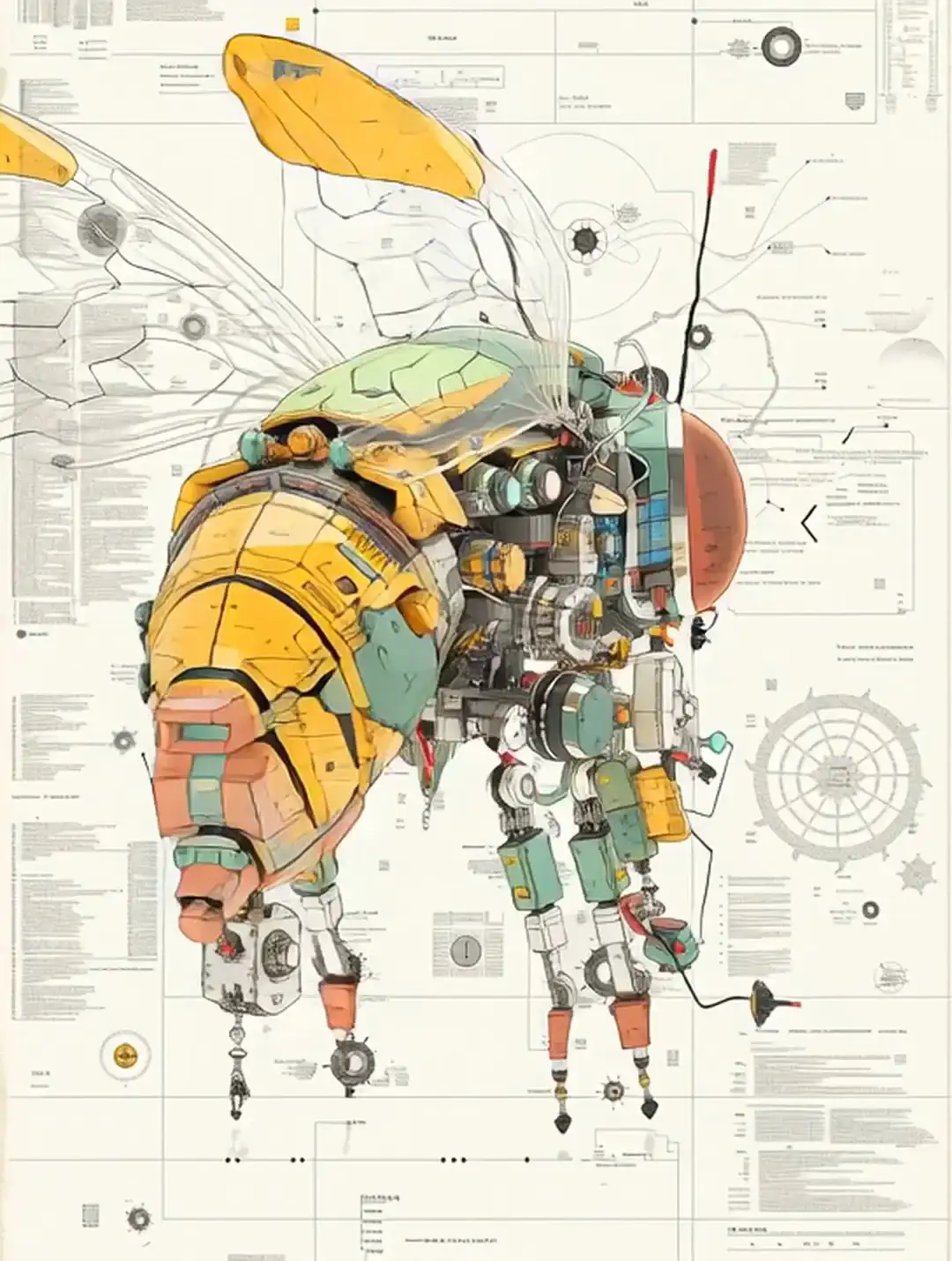 Midjourney—360度机械骨骼⚙️