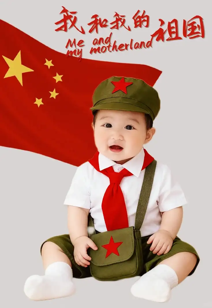 🇨🇳国庆宝宝照2.0版（附免费修图教程）