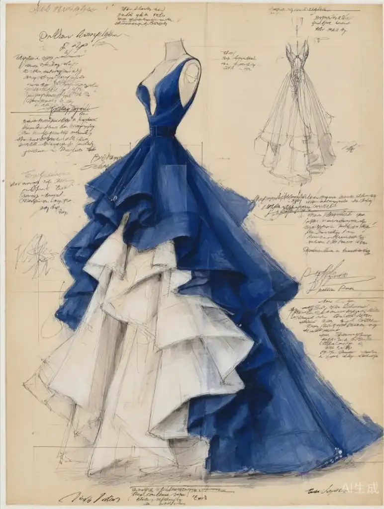 Midjourney——礼服设计线稿