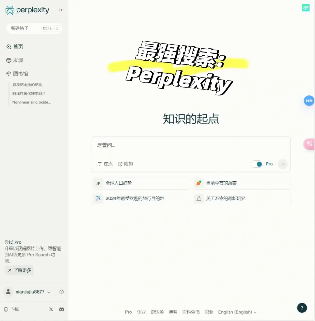 强大的AI搜索武器：Perplexity💡