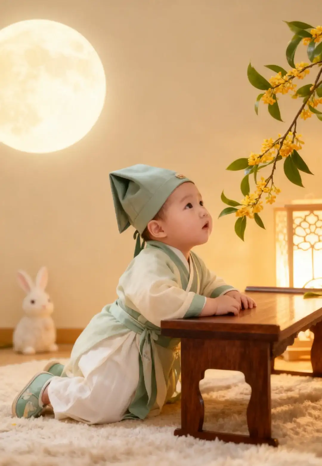 🌕0元get中秋古风宝宝写真（附教程/口令）