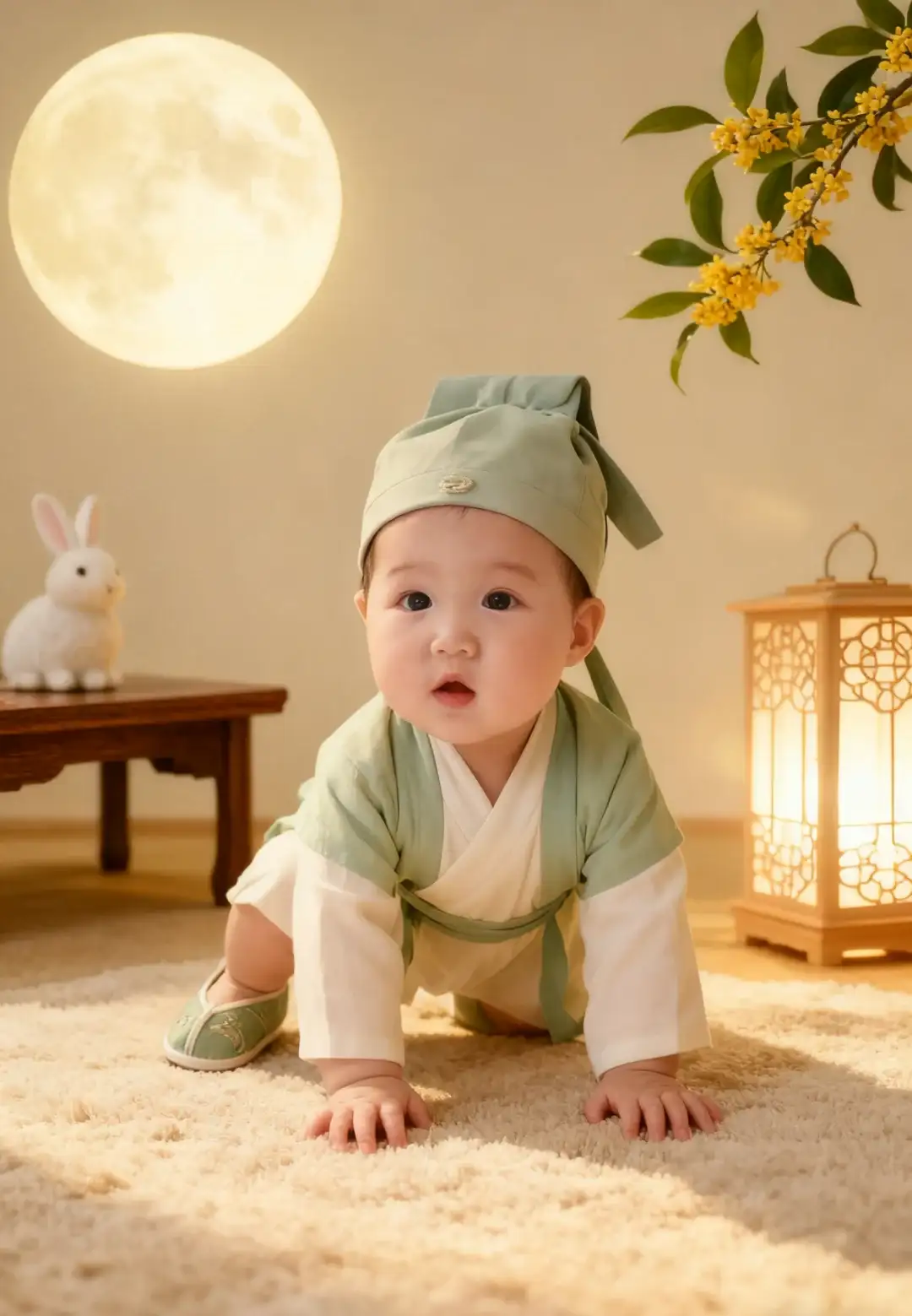 🌕0元get中秋古风宝宝写真（附教程/口令）