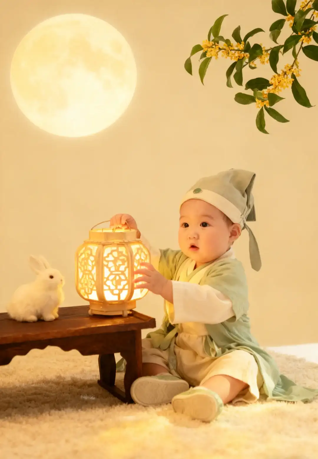 🌕0元get中秋古风宝宝写真（附教程/口令）
