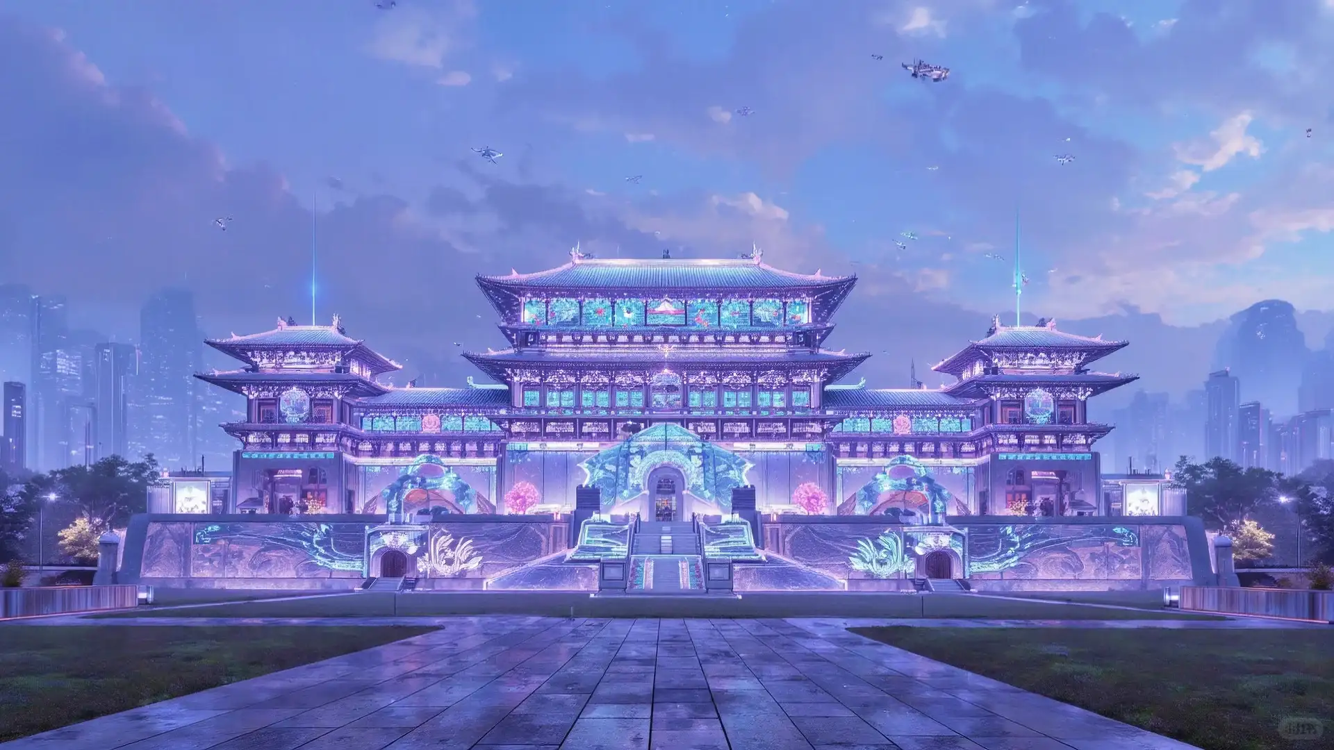 《获奖》AI创作-洛阳牡丹-未来场景优秀奖