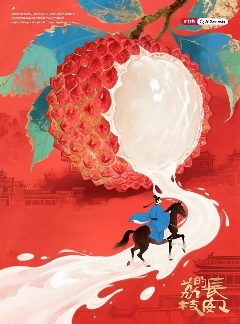 AIGC' | AI直出《长安的荔枝》海报(附提示词）