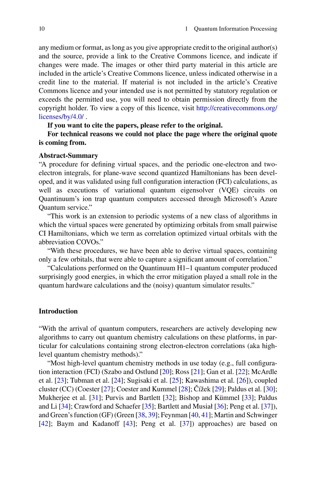 科学技术@量子人工智能：机器生成文献概述