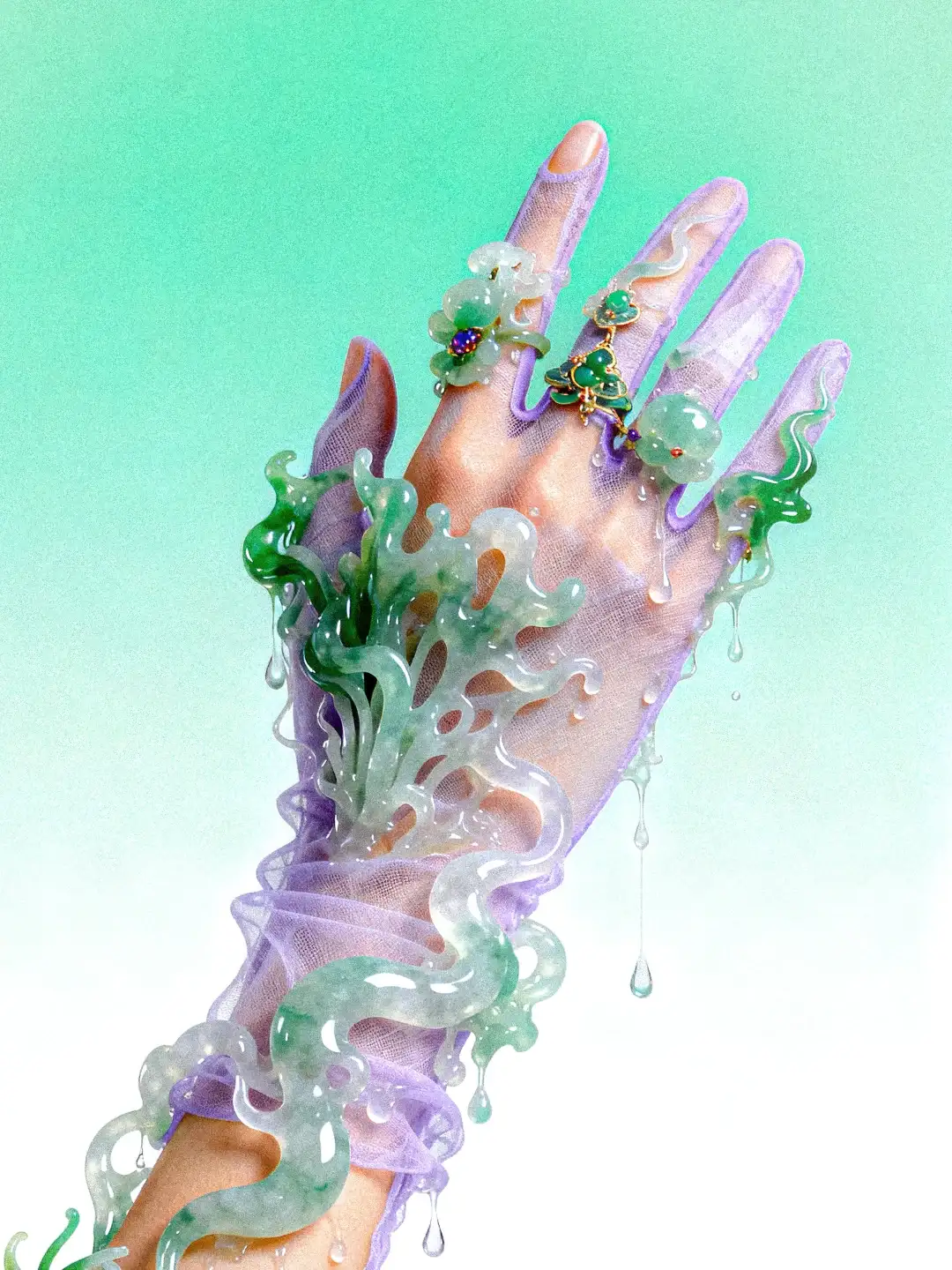 AIGC手仙 | 碧波凝冻初晴后🪷