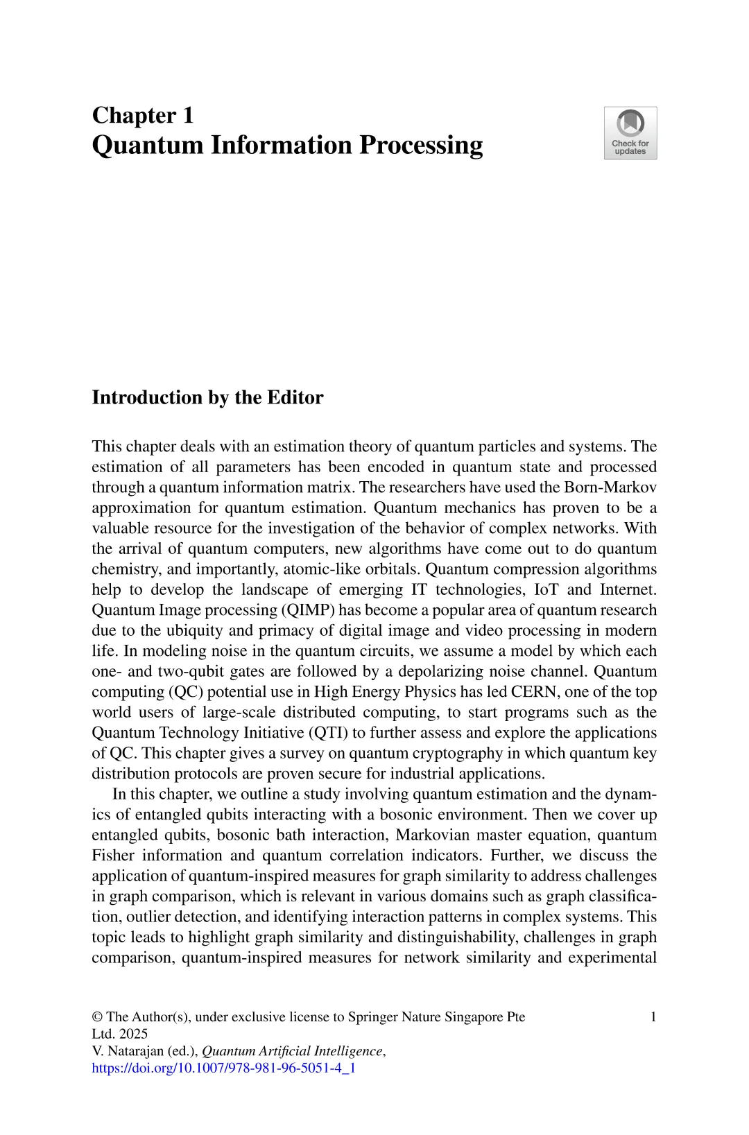 科学技术@量子人工智能：机器生成文献概述