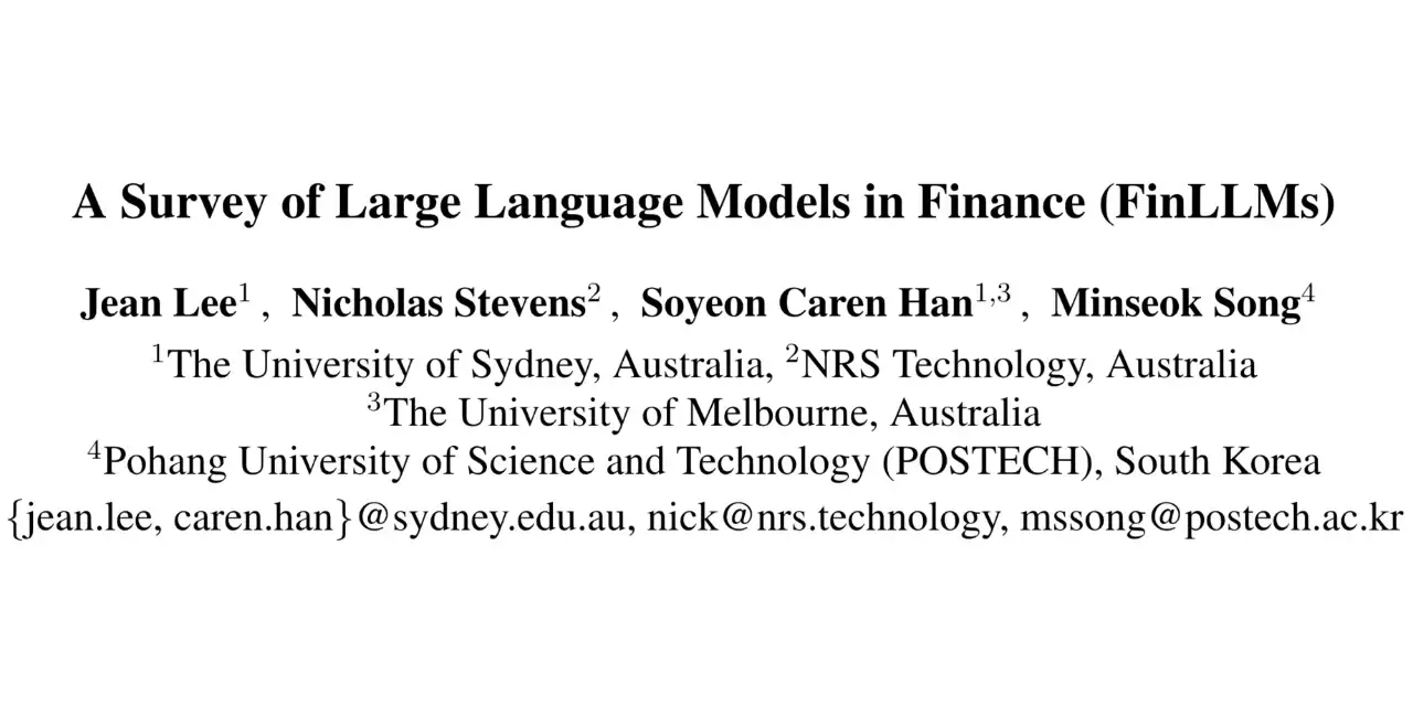 金融界的大模型： FinLLMs