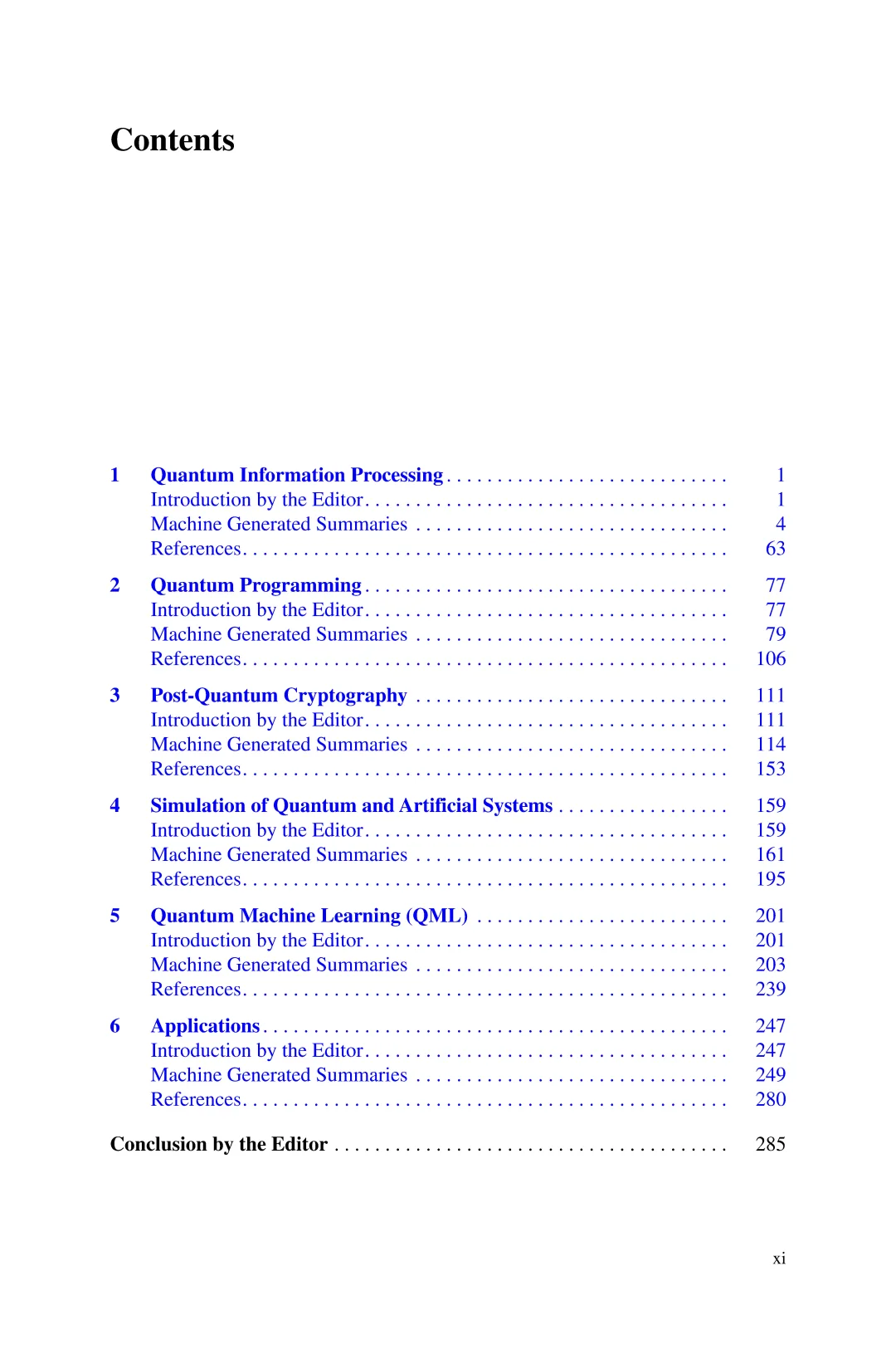 科学技术@量子人工智能：机器生成文献概述