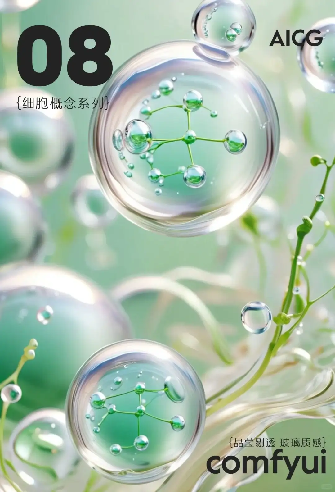 comfyui | AICG水分子细胞素材生成