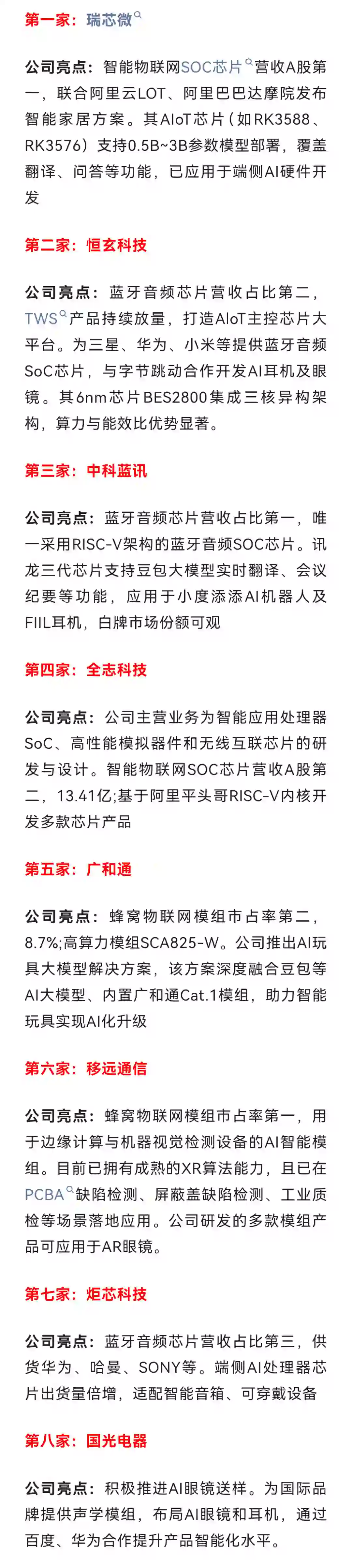 端侧AI最核心8家企业和概念股梳理
