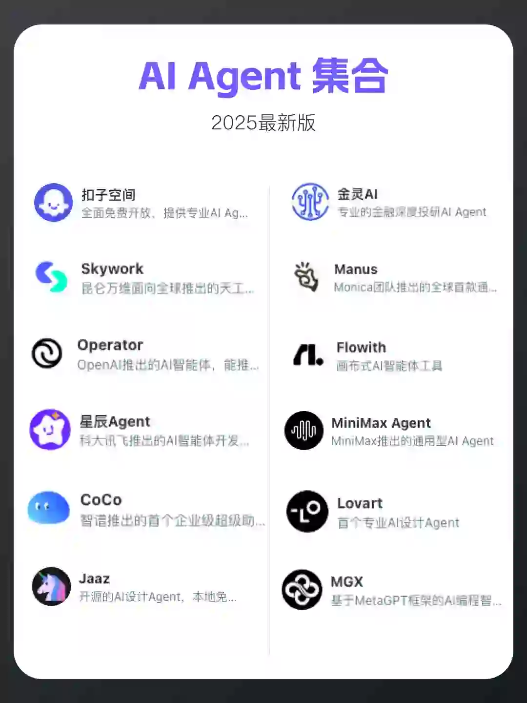 盘点AI Agent集合!👩💻