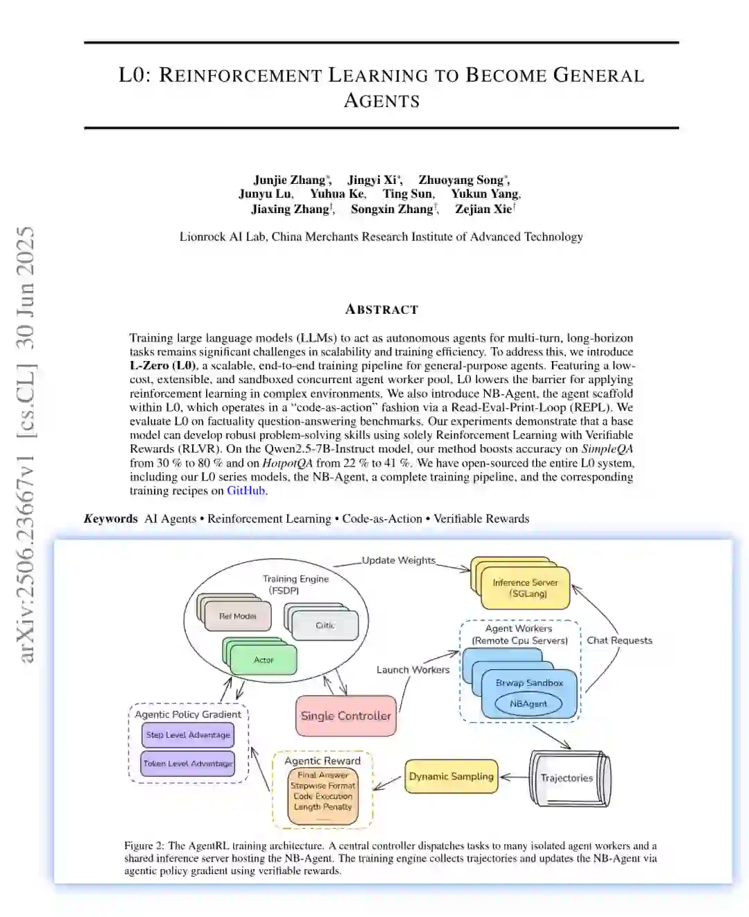 📢让大模型变身通用智能体RL新范式L0来袭