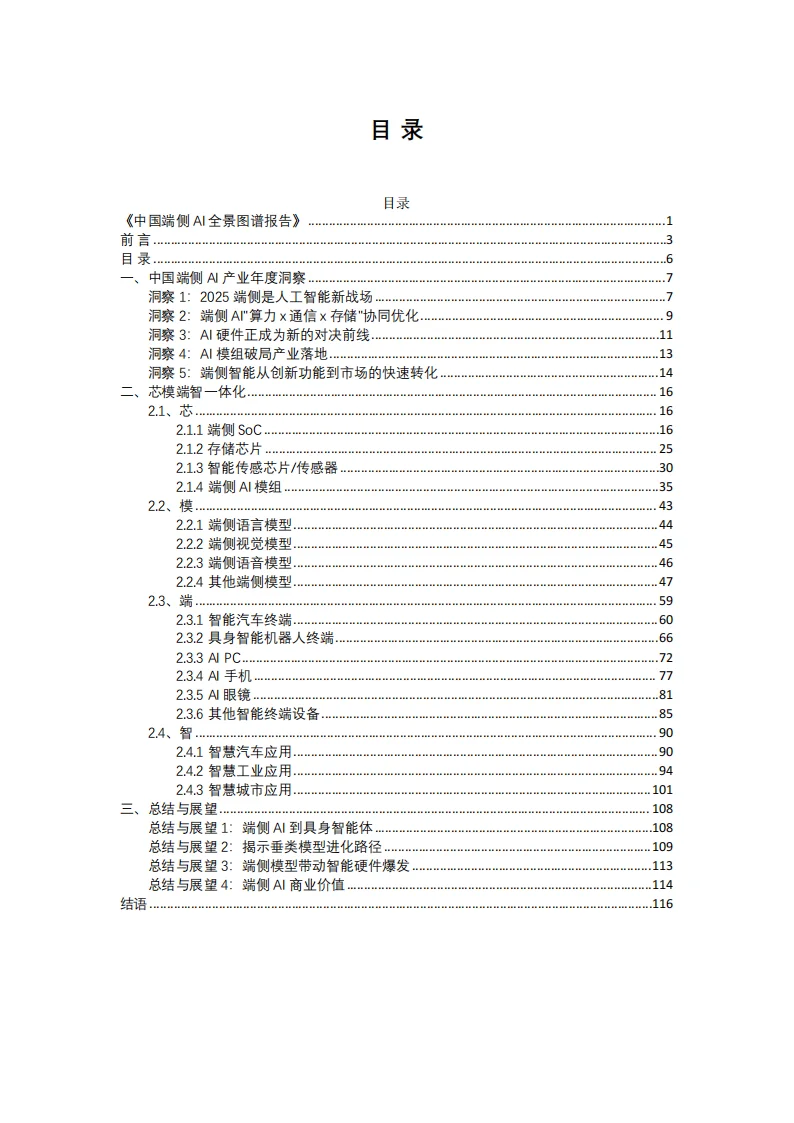 2025年中国端侧AI全景图谱报告