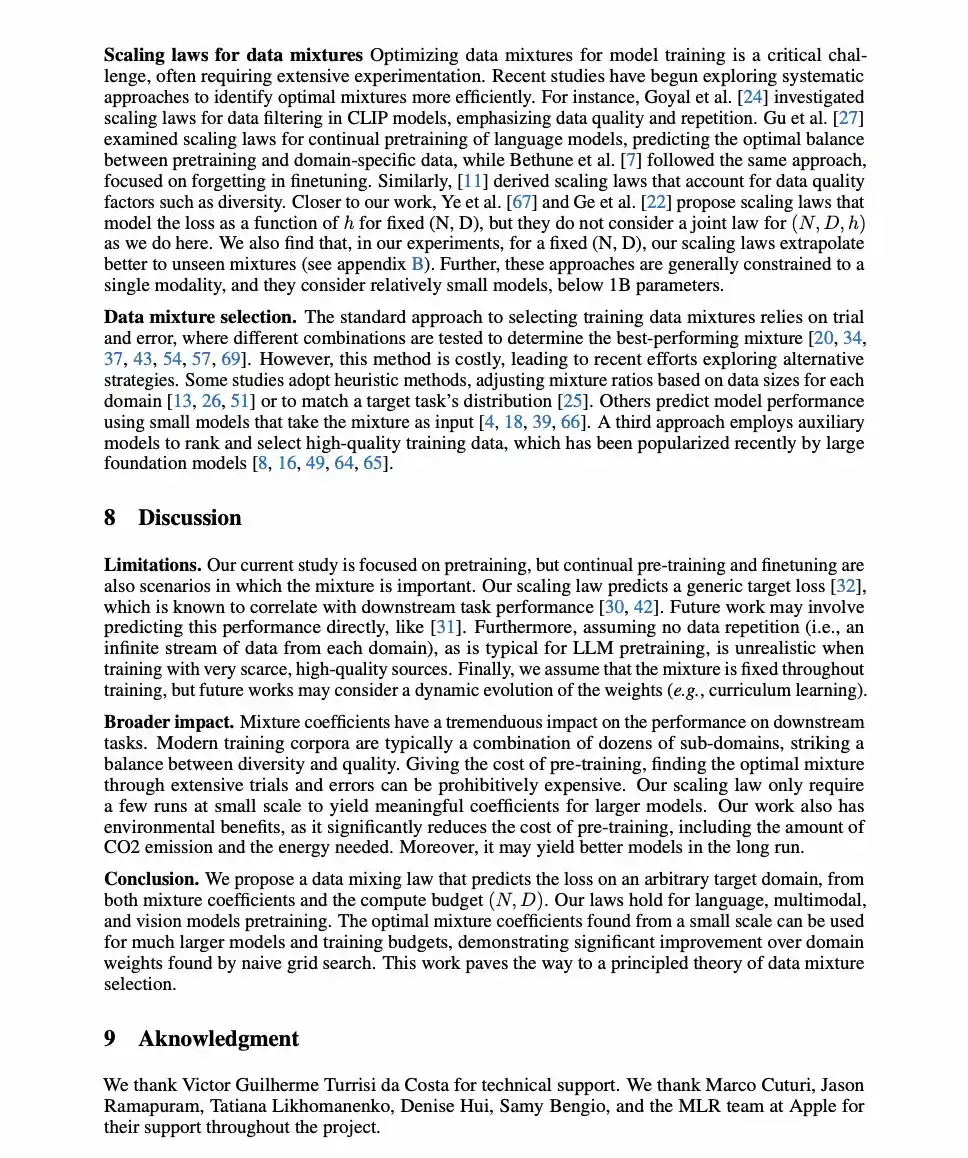 苹果：最优数据混合的Scaling Laws